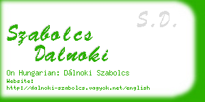 szabolcs dalnoki business card