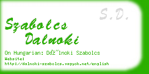 szabolcs dalnoki business card